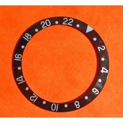 VINTAGE & RARE ROLEX FAT FONT INSERT NOIR GRADUE DE LUNETTE MONTRES GMT MASTER II 16700, 16710, 16760 FAT LADY