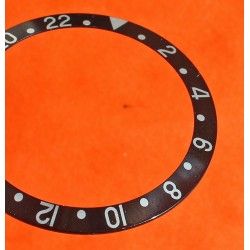 VINTAGE & RARE ROLEX FAT FONT INSERT NOIR GRADUE DE LUNETTE MONTRES GMT MASTER II 16700, 16710, 16760 FAT LADY