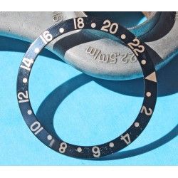 ROLEX VINTAGE FAT FONT INSERT NOIR GRADUE DE LUNETTE MONTRES GMT MASTER II 16700, 16710, 16760 FAT LADY