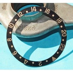 ROLEX VINTAGE FAT FONT INSERT NOIR GRADUE DE LUNETTE MONTRES GMT MASTER II 16700, 16710, 16760 FAT LADY