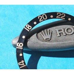 ROLEX VINTAGE FAT FONT INSERT NOIR GRADUE DE LUNETTE MONTRES GMT MASTER II 16700, 16710, 16760 FAT LADY