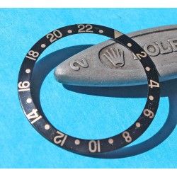 ROLEX VINTAGE FAT FONT INSERT NOIR GRADUE DE LUNETTE MONTRES GMT MASTER II 16700, 16710, 16760 FAT LADY