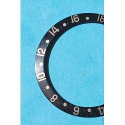 ROLEX VINTAGE FAT FONT INSERT NOIR GRADUE DE LUNETTE MONTRES GMT MASTER II 16700, 16710, 16760 FAT LADY