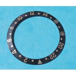 ROLEX VINTAGE FAT FONT INSERT NOIR GRADUE DE LUNETTE MONTRES GMT MASTER II 16700, 16710, 16760 FAT LADY