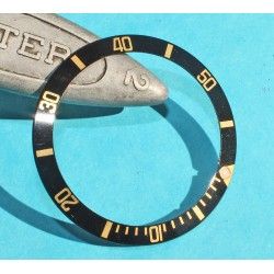ROLEX INSERT LUNETTE NOIRE MONTRES SUBMARINER DATE 16613, 16618, 16803, 16808 PERLE TRITIUM