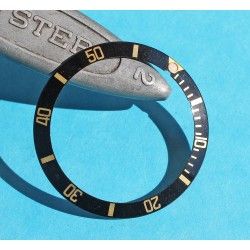 ROLEX INSERT LUNETTE NOIRE MONTRES SUBMARINER DATE 16613, 16618, 16803, 16808 PERLE TRITIUM