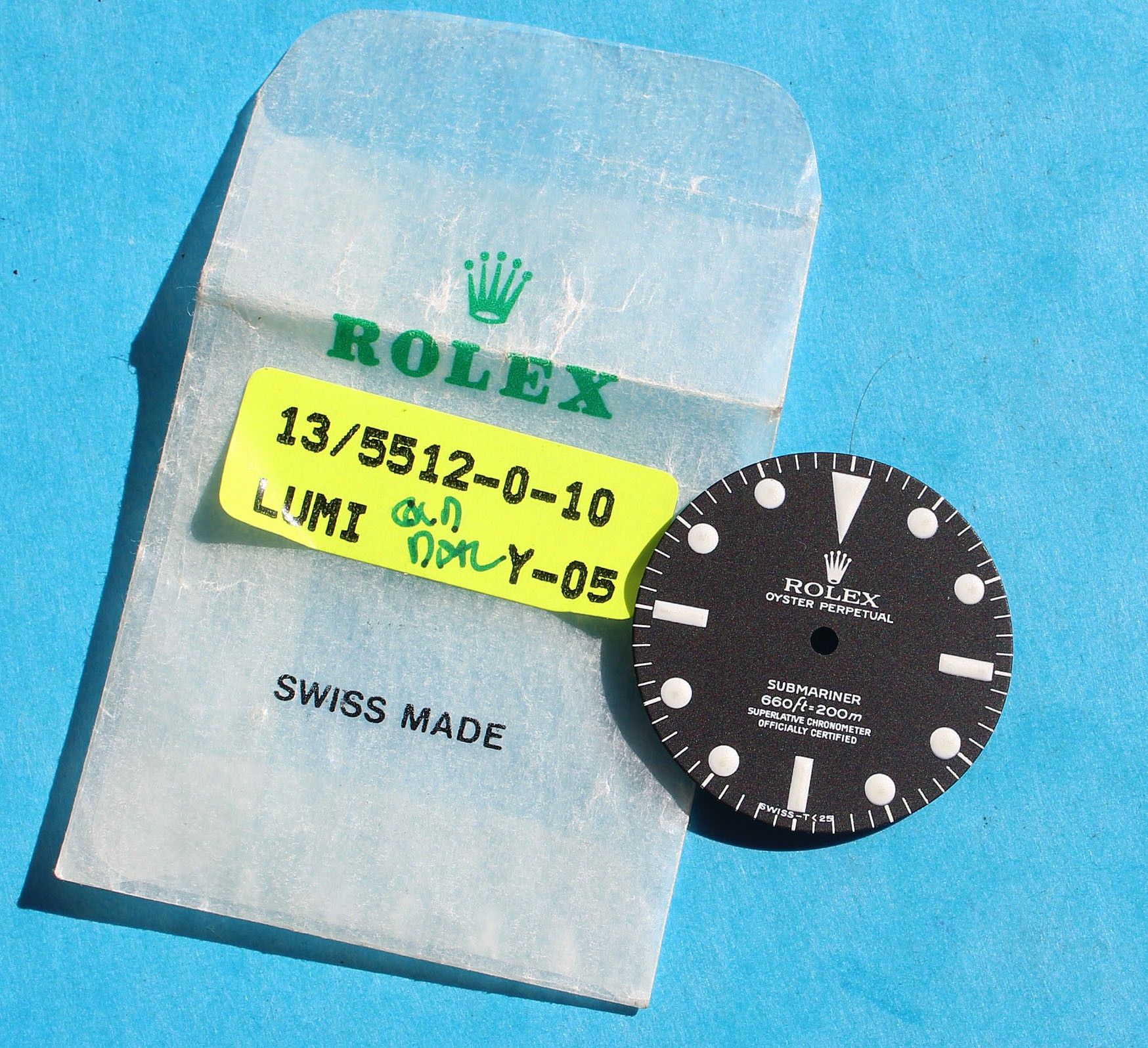 rolex 5512 service dial