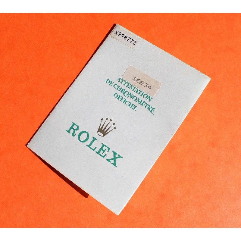 ROLEX VINTAGE & RARE 1992 GARANTIE PAPIER 430 MONTRES ROLEX TOUS MODÈLES OYSTER, Ref 564.00.400.11.92