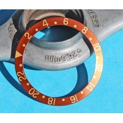 ORIGINAL VINTAGE FADED INSERT DE LUNETTE MONTRE ROLEX GMT MASTER II 16713, 16718, 16760, 16710 ROOTBEER 