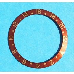 ORIGINAL VINTAGE FADED INSERT DE LUNETTE MONTRE ROLEX GMT MASTER II 16713, 16718, 16760, 16710 ROOTBEER 