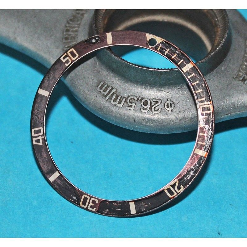 ☆☆ RARE ROLEX SUBMARINER INSERT DE LUNETTE 5512, 1680, 5513, 1665 "BROWN" TROPICAL SLIM FONT VERSION ☆☆