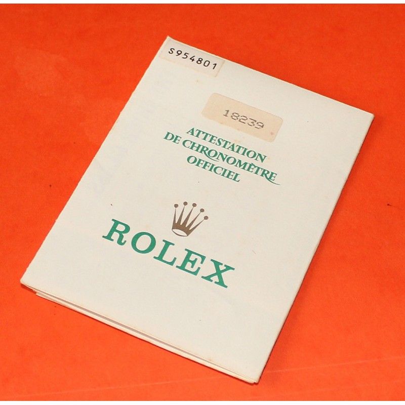 ROLEX 1994 VINTAGE PUNCHED PAPER CERTIFICAT WARRANTY 430 ROLEX DATEJUST 16233, Ref 564.00.100.6.94