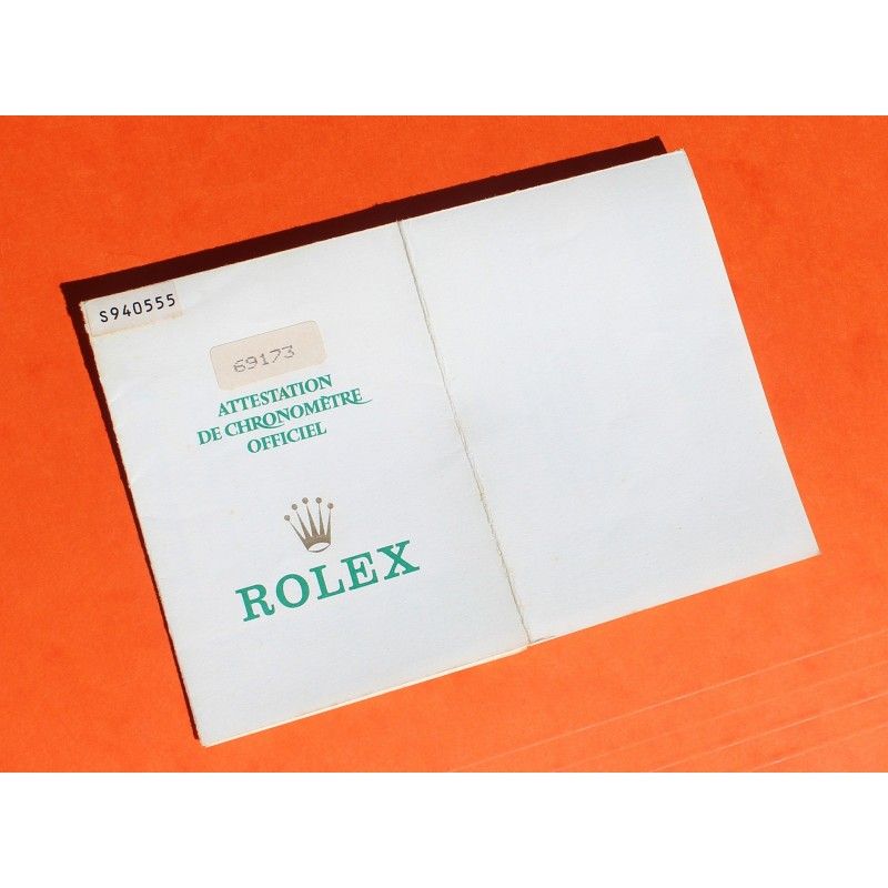 ROLEX VINTAGE & RARE 1994 GARANTIE PAPIER 430 MONTRES ROLEX 16233, Ref 564.00.300.1.94