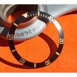 Rolex Mint 90's Glossy Black color Submariner Tutone 16803, 16613, 16808, 16618 Gold Watch Bezel Insert Part