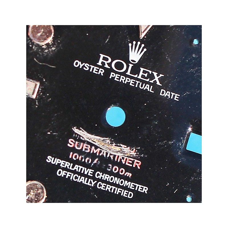 Rolex 2000's luminova Glossy Maxi dial Submariner date 16610LV Black Index cal 3135 For restore