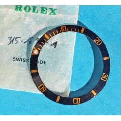 Rolex Mint 90's Glossy Black color Submariner Date Tutone 16803, 16613, 16808, 16618 Gold Watch Bezel Insert Part