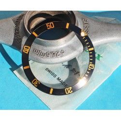 Rolex Mint 90's Glossy Black color Submariner Date Tutone 16803, 16613, 16808, 16618 Gold Watch Bezel Insert Part