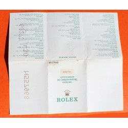 ROLEX 1992 VINTAGE PUNCHED PAPER CERTIFICAT WARRANTY 430 ROLEX OYSTER PERPETUAL WATCHES ALL MODEL, Ref 564.00.400.11.92