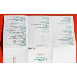 ROLEX 1992 VINTAGE PUNCHED PAPER CERTIFICAT WARRANTY 430 ROLEX OYSTER PERPETUAL WATCHES ALL MODEL, Ref 564.00.400.11.92