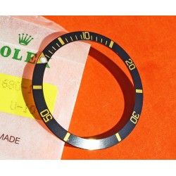 Rolex Mint 90's Glossy Black color Submariner Date Tutone 16803, 16613, 16808, 16618 Gold Watch Bezel Graduated Insert Part