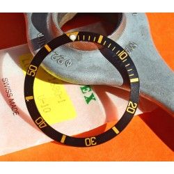 Rolex Mint 90's Glossy Black color Submariner Date Tutone 16803, 16613, 16808, 16618 Gold Watch Bezel Graduated Insert Part