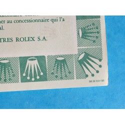 ROLEX VINTAGE & RARE 1992 WARRANTY PAPER 430 WATCHES ROLEX CELLINI QUARTZ 6633, Ref 568.00.20.4.1992