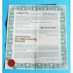 ROLEX 1993 VINTAGE PUNCHED PAPER CERTIFICAT WARRANTY 430 ROLEX OYSTER PERPETUAL WATCHES ALL MODEL, Ref 564.00.300.1.94