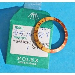 ROLEX VINTAGE INSERT GRADUE MONTRES GMT MASTER 1675/3, 16753, 1675/8, 16758, 1675 or & acier BRONZE