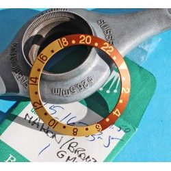 Rolex Vintage NOS Tutone 16753 ,16758, 16750, 1675, 1675/8, 1675/3 GMT Master 18k Bronze Brown Watch Bezel Insert part
