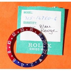 ROLEX FADED INSERT PEPSI ROUGE / BLEU DE MONTRES VINTAGES GMT MASTER 1675, 16750, 16758, 16753 FAT FONT