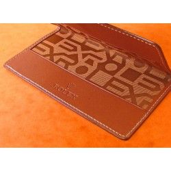 LUXE PORTE CARTES ROLEX CUIR MARRON