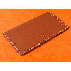 LUXE PORTE CARTES ROLEX CUIR MARRON