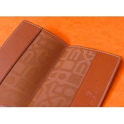 LUXE PORTE CARTES ROLEX CUIR MARRON