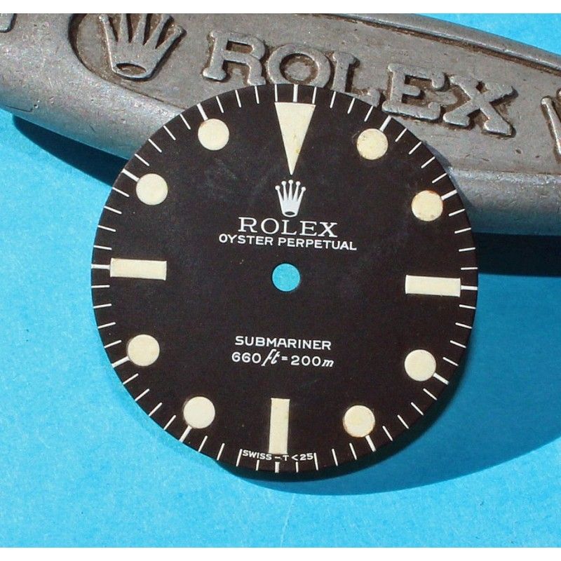 Rolex Authentique Cadran Maxi Dial Mk1 tritium montre vintage 5513 Submariner Feets first Cal 1520, 1530