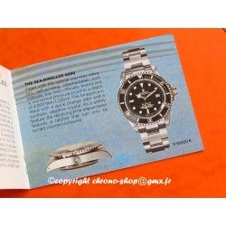 VINTAGE BOOKLET ROLEX SUBMARINER 5513-1987