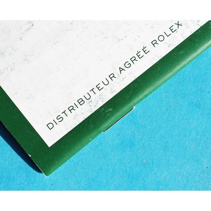 ROLEX "CERTIFIED OFFICIAL CHRONOMETER" GREEN BOOKLET, MANUAL WORLDWIDE SERVICE WARRANTY