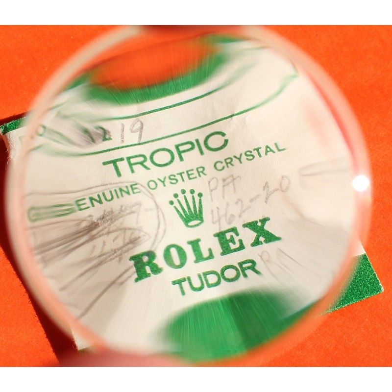 ROLEX RARE VINTAGE VERRE ACRYLIQUE, HESALITE TROPIC SUPERDOME 19 MONTRES SUBMARINER 5512, 5513, 5514, 5517