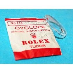 ROLEX VINTAGE VERRE ACRYLIQUE CYCLOPE ref 116 Montres Rolex GMT 1675, 16750, 16753, 16758, Freccione Explorer II 1655