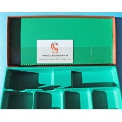 Rolex Collectible Vintage Watch Parts oblong Green Box tools Display Containers hands, dials, insert, bezel, horology spares