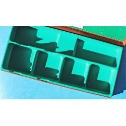 Rolex Collectible Vintage Watch Parts oblong Green Box tools Display Containers hands, dials, insert, bezel, horology spares