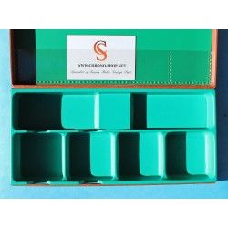 Rolex Collectible Vintage Watch Parts oblong Green Box tools Display Containers hands, dials, insert, bezel, horology spares