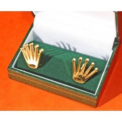 Rolex Rare Accessoire luxe Boutons de manchettes hommes 18kr plaqué or, Gold Plated Cufflinks avec Boite