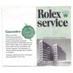 ROLEX GARANTIE VIERGE ref 568.06 1V ANNÉES 80 PAPIER CERTIFICAT MONTRES SUBMARINER 5513, SEA-DWELLER 1665, 5513, 1016, 1655