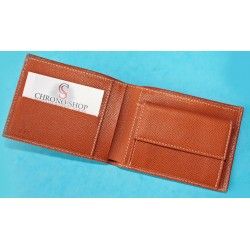 ROLEX Leather Wallet Bifold Coin Purse Billetero Cuero Cartera Portafoglio Brieftasche Red ref 60.02.03