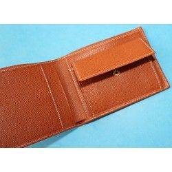 ROLEX Leather Wallet Bifold Coin Purse Billetero Cuero Cartera Portafoglio Brieftasche Red ref 60.02.03