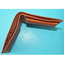 ROLEX Leather Wallet Bifold Coin Purse Billetero Cuero Cartera Portafoglio Brieftasche Red ref 60.02.03