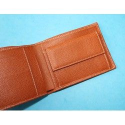 ROLEX Leather Wallet Bifold Coin Purse Billetero Cuero Cartera Portafoglio Brieftasche Red ref 60.02.03