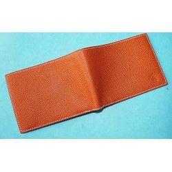 ROLEX Leather Wallet Bifold Coin Purse Billetero Cuero Cartera Portafoglio Brieftasche Red ref 60.02.03