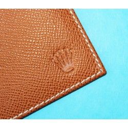 ROLEX Leather Wallet Bifold Coin Purse Billetero Cuero Cartera Portafoglio Brieftasche Red ref 60.02.03