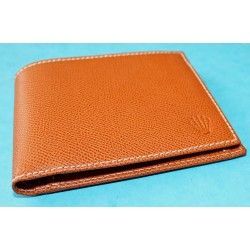 ROLEX Leather Wallet Bifold Coin Purse Billetero Cuero Cartera Portafoglio Brieftasche Red ref 60.02.03